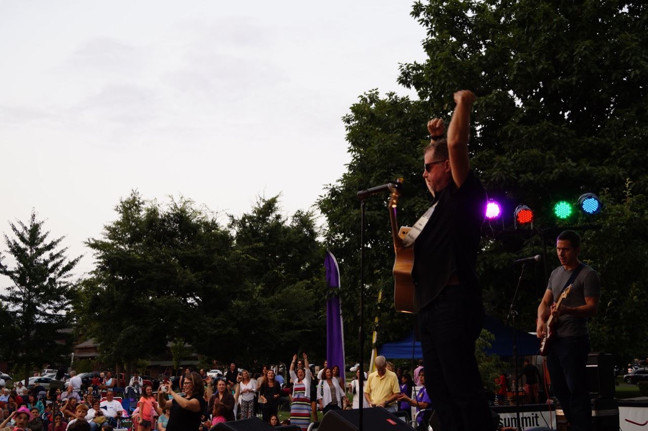Band plays at the Brian Kirk and the Jirks - Hot Summer Nights event.